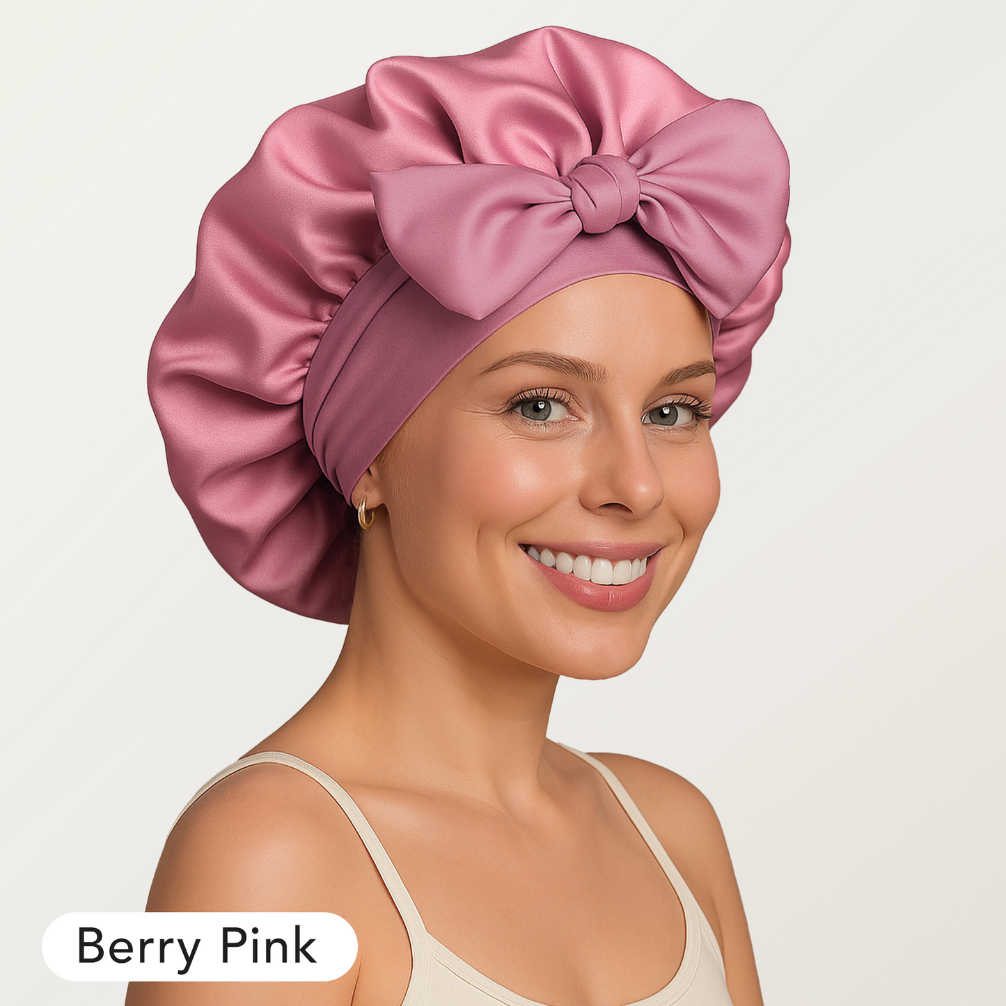 Wake-Up-Ready" Anti-Frizz Silk Bonnet with Adjustable Tie-Band