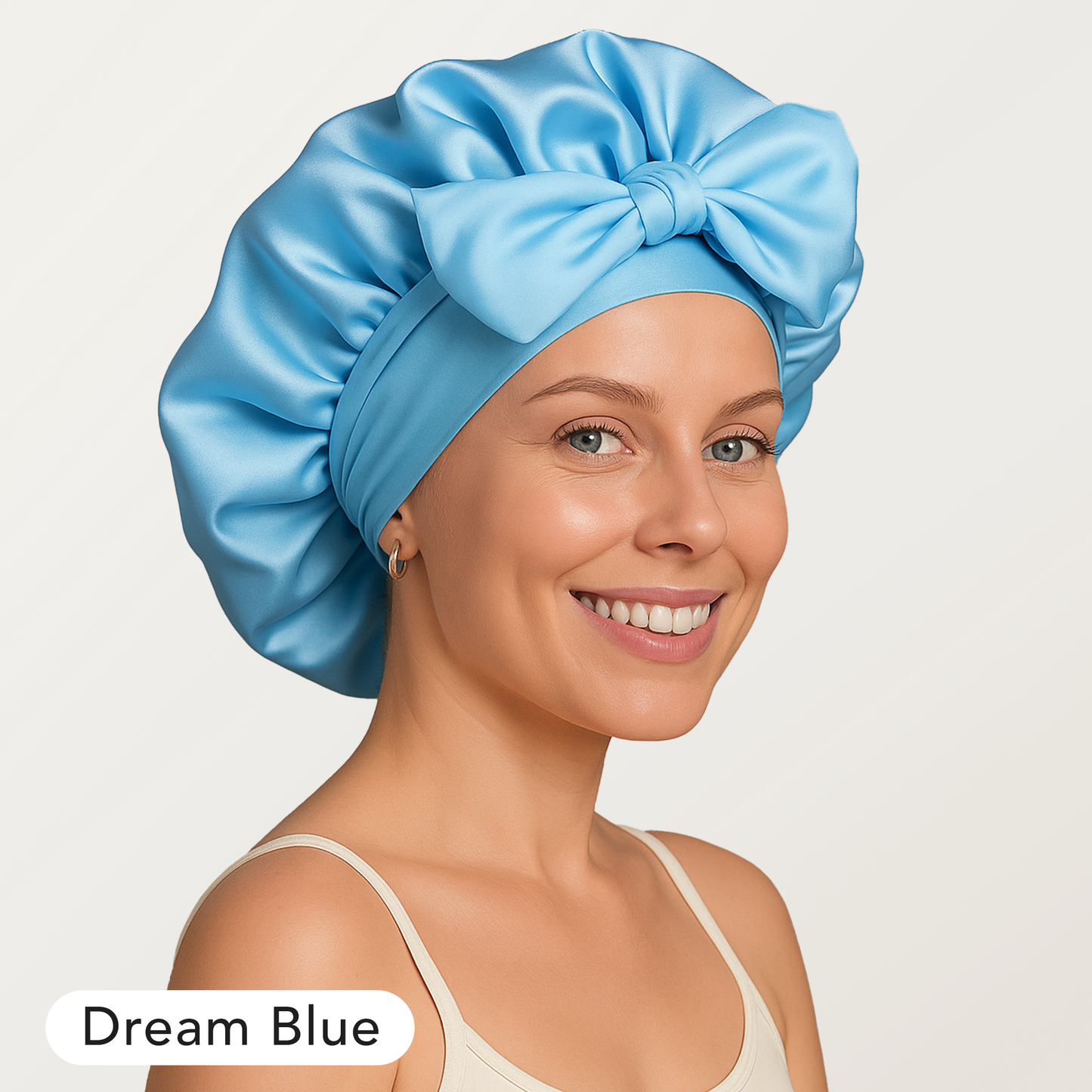 Wake-Up-Ready" Anti-Frizz Silk Bonnet with Adjustable Tie-Band