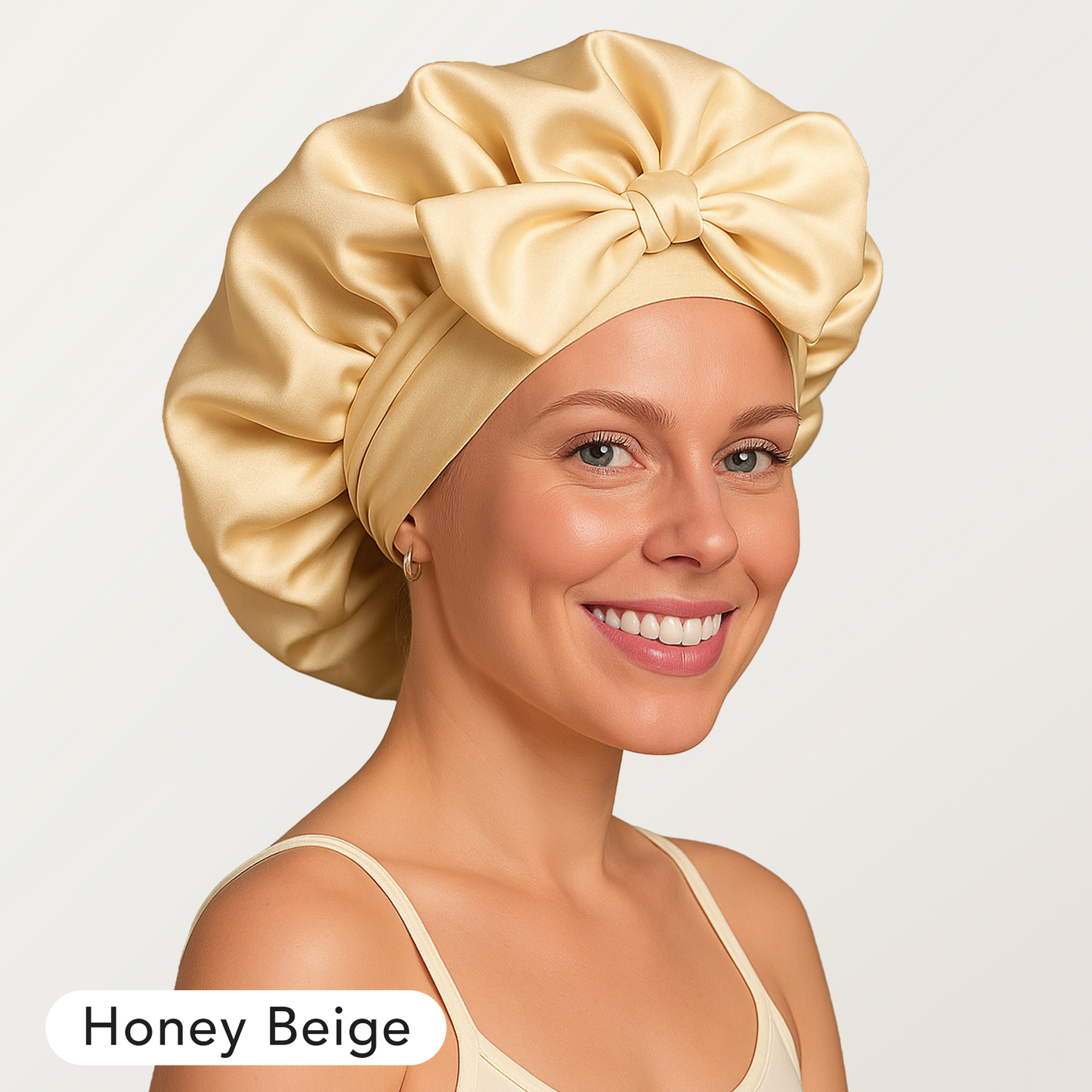 Wake-Up-Ready" Anti-Frizz Silk Bonnet with Adjustable Tie-Band