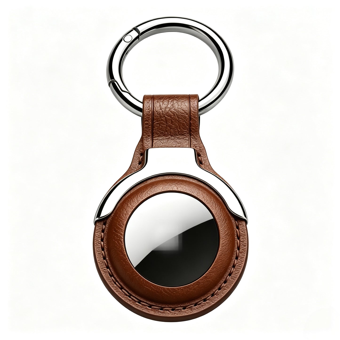 Premium Leather AirTag Holder – Slim Protective Case with Carabiner Clip for Apple AirTag