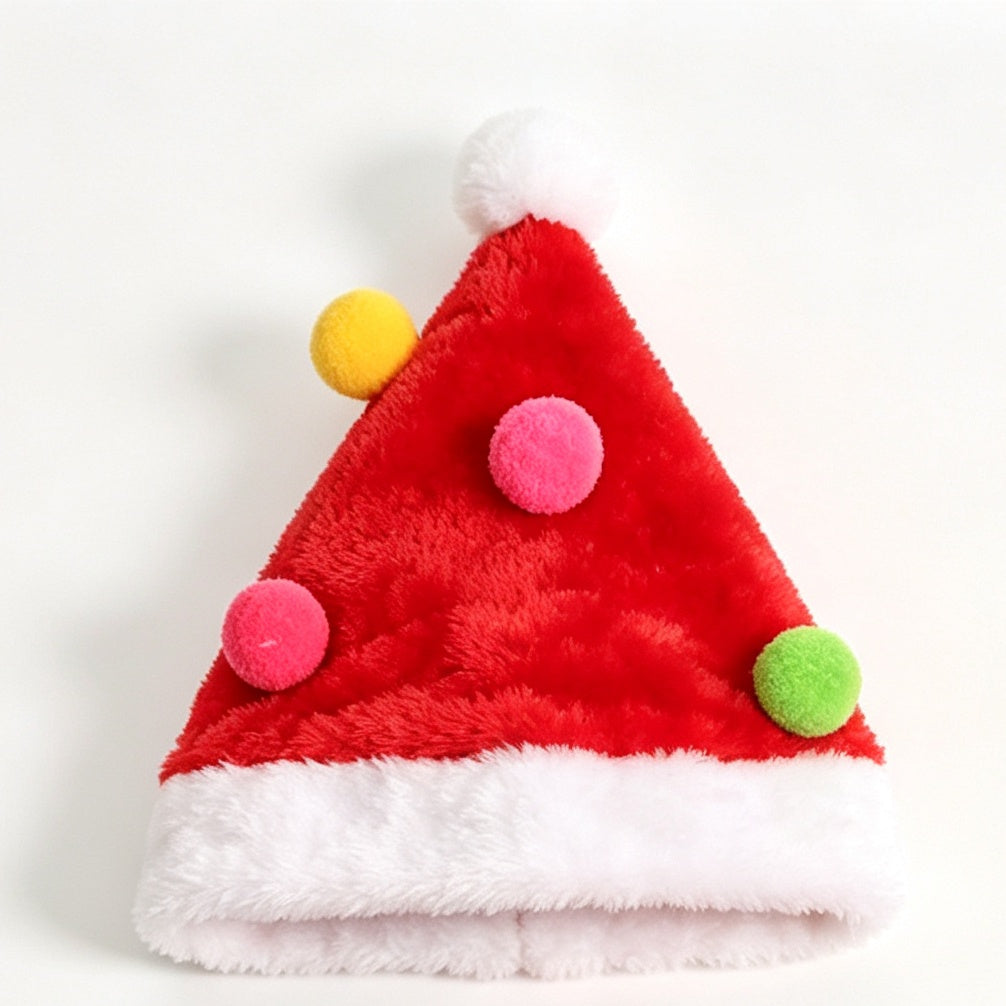 Pet Christmas Costume Set – Santa Hat & Bib Scarf for Dogs and Cats