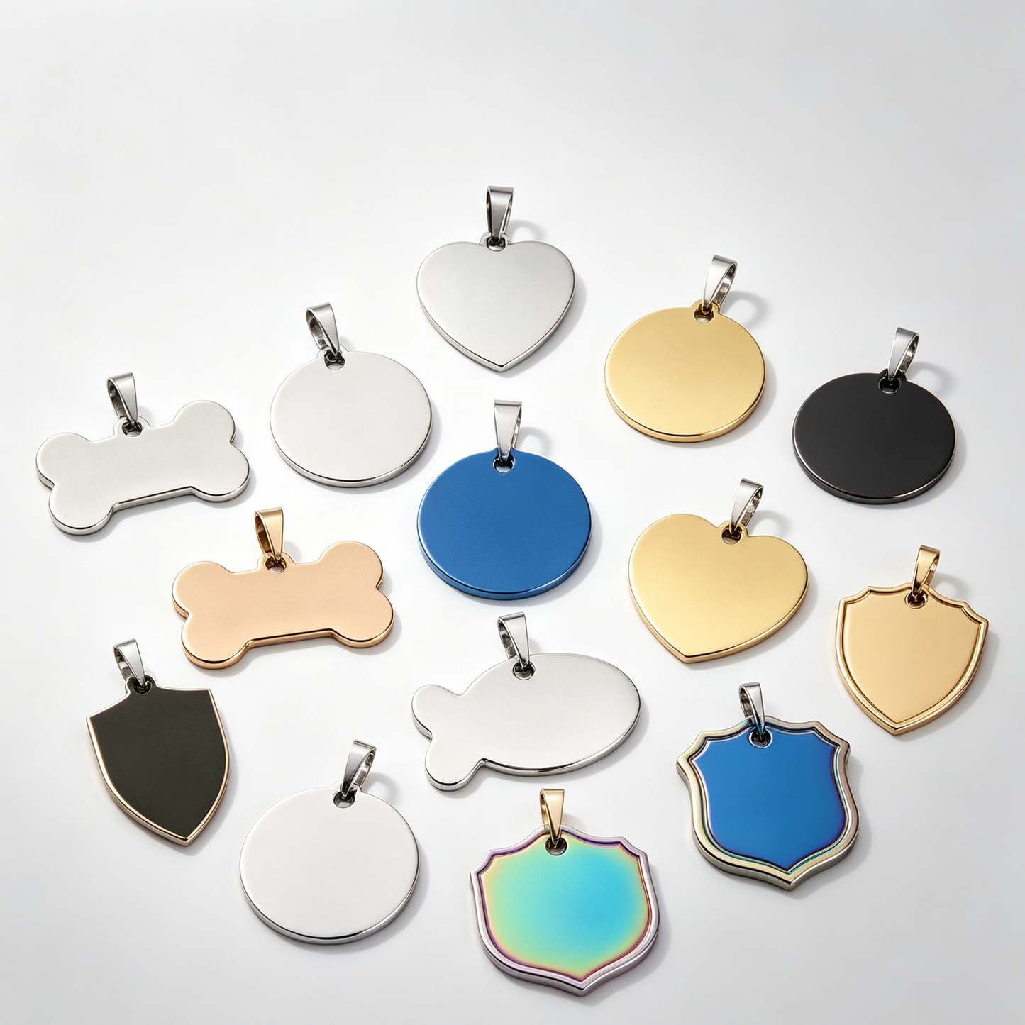 Personalized Stainless Steel Bone-Shaped Pet ID Tag