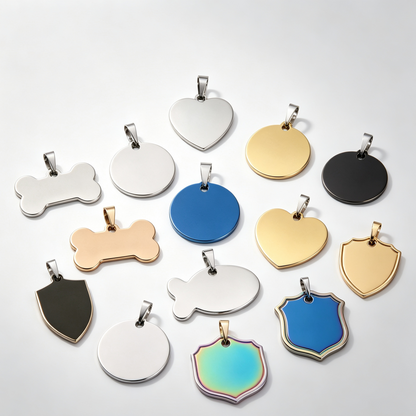 Personalized Stainless Steel Bone-Shaped Pet ID Tag