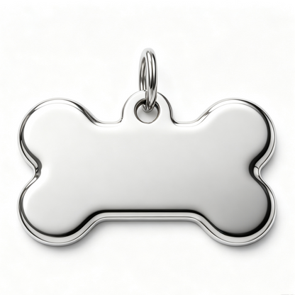 Personalized Stainless Steel Bone-Shaped Pet ID Tag