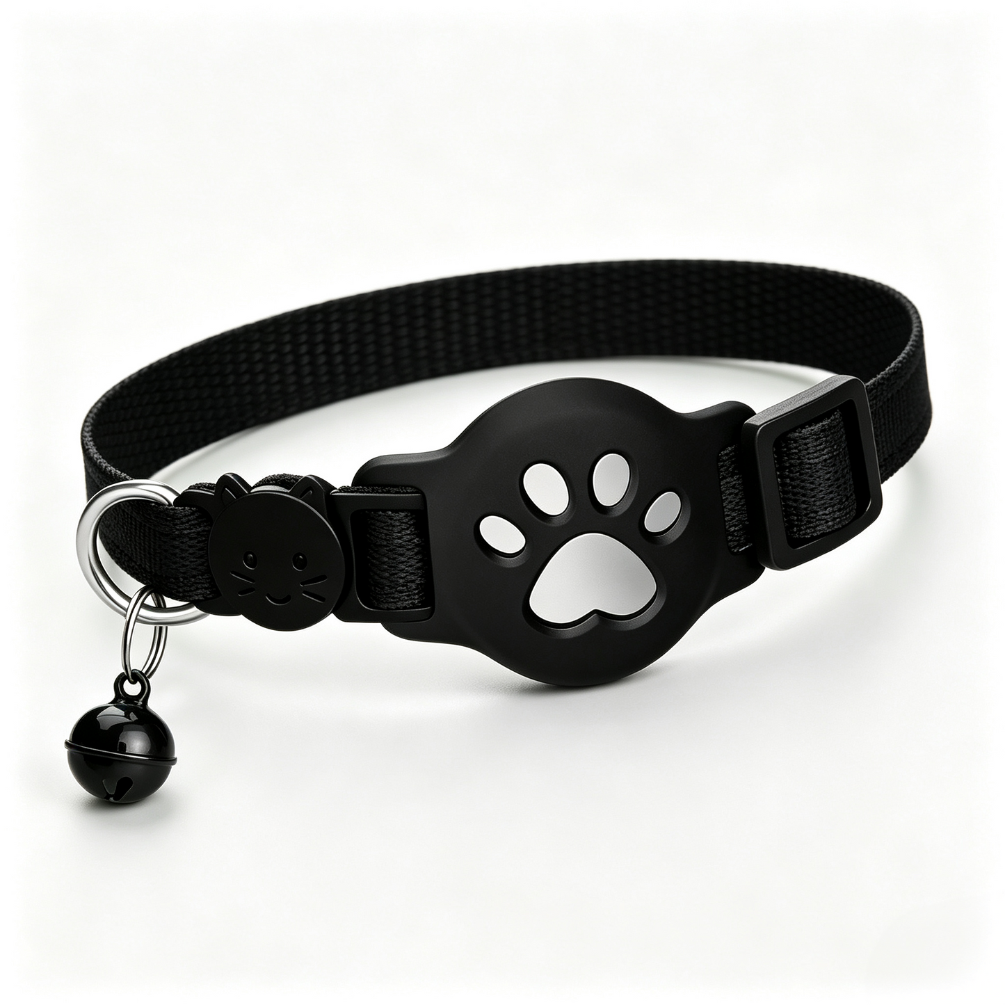 Reflective Silicone AirTag Pet Collar Holder – Protective GPS Tracker Case for Dogs & Cats