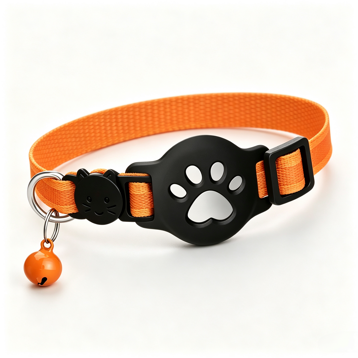 Reflective Silicone AirTag Pet Collar Holder – Protective GPS Tracker Case for Dogs & Cats