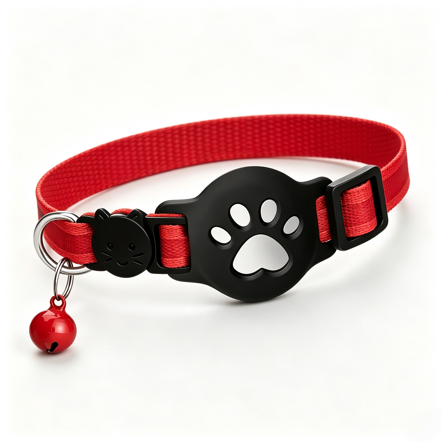 Reflective Silicone AirTag Pet Collar Holder – Protective GPS Tracker Case for Dogs & Cats