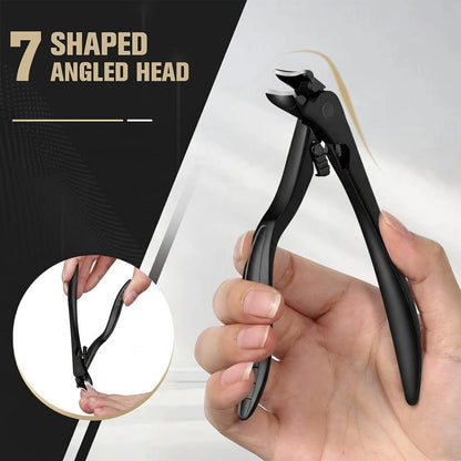 ✂️ Black Curved Nail Clipper — Cuts Thick & Fungal Nails With Half the Effort