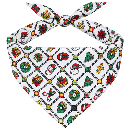 Christmas Pet Bandana – Santa Cartoon Triangle Scarf for Dogs and Cats