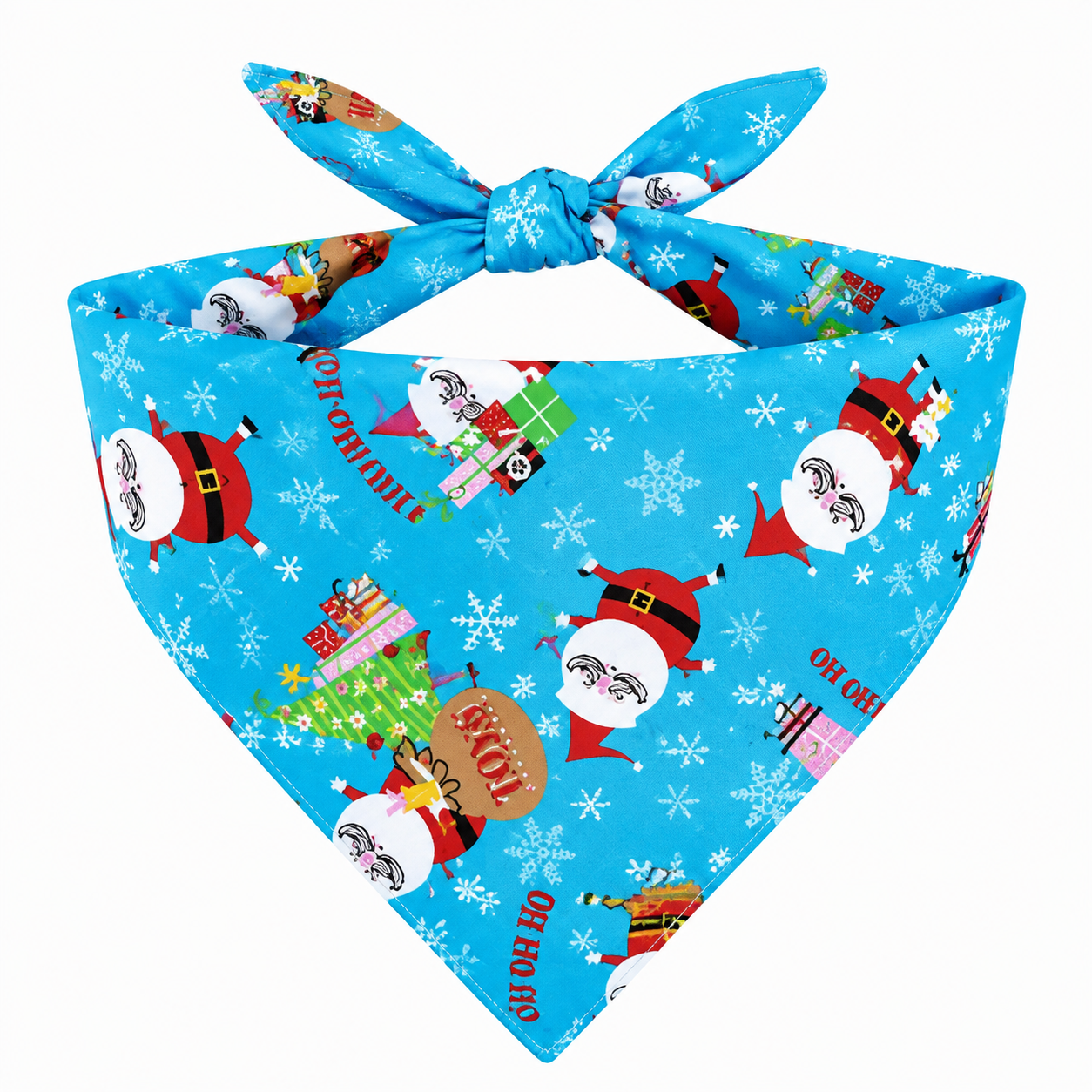 Christmas Pet Bandana – Santa Cartoon Triangle Scarf for Dogs and Cats