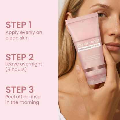Collagen Night Wrapping Peel-Off Mask — Overnight Collagen Wrap for Firmer, Radiant Skin