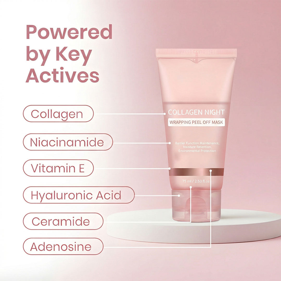 Collagen Night Wrapping Peel-Off Mask — Overnight Collagen Wrap for Firmer, Radiant Skin