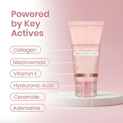 Collagen Night Wrapping Peel-Off Mask — Overnight Collagen Wrap for Firmer, Radiant Skin