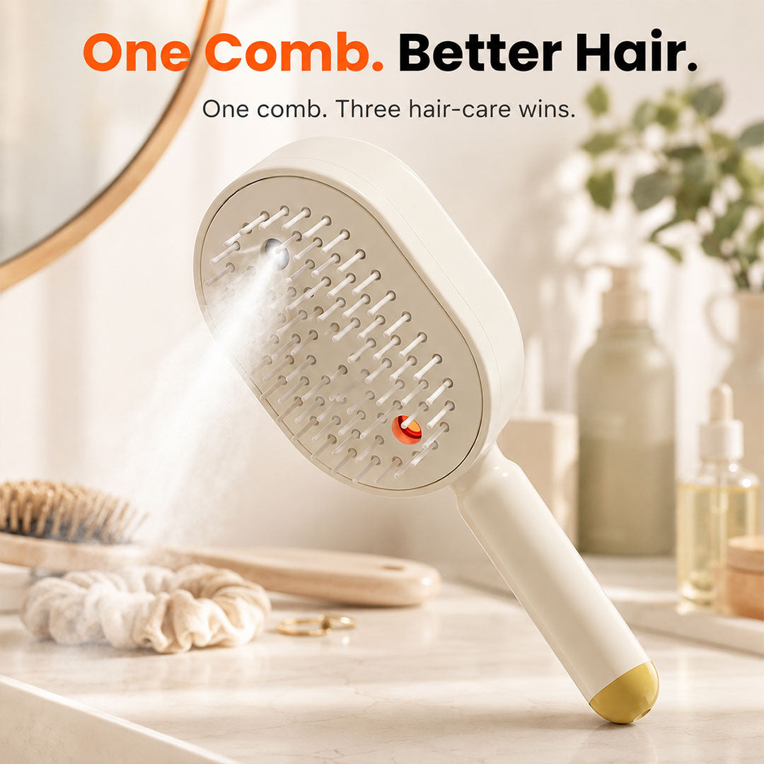 3-in-1 Frizz-Control Detangling Brush