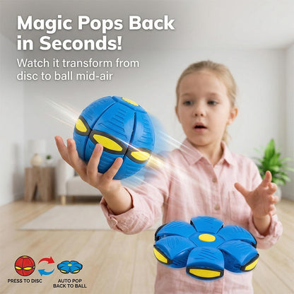 Magic Flying Disc Ball – 2-in-1 LED Light-Up Sensory Toy for Kids
