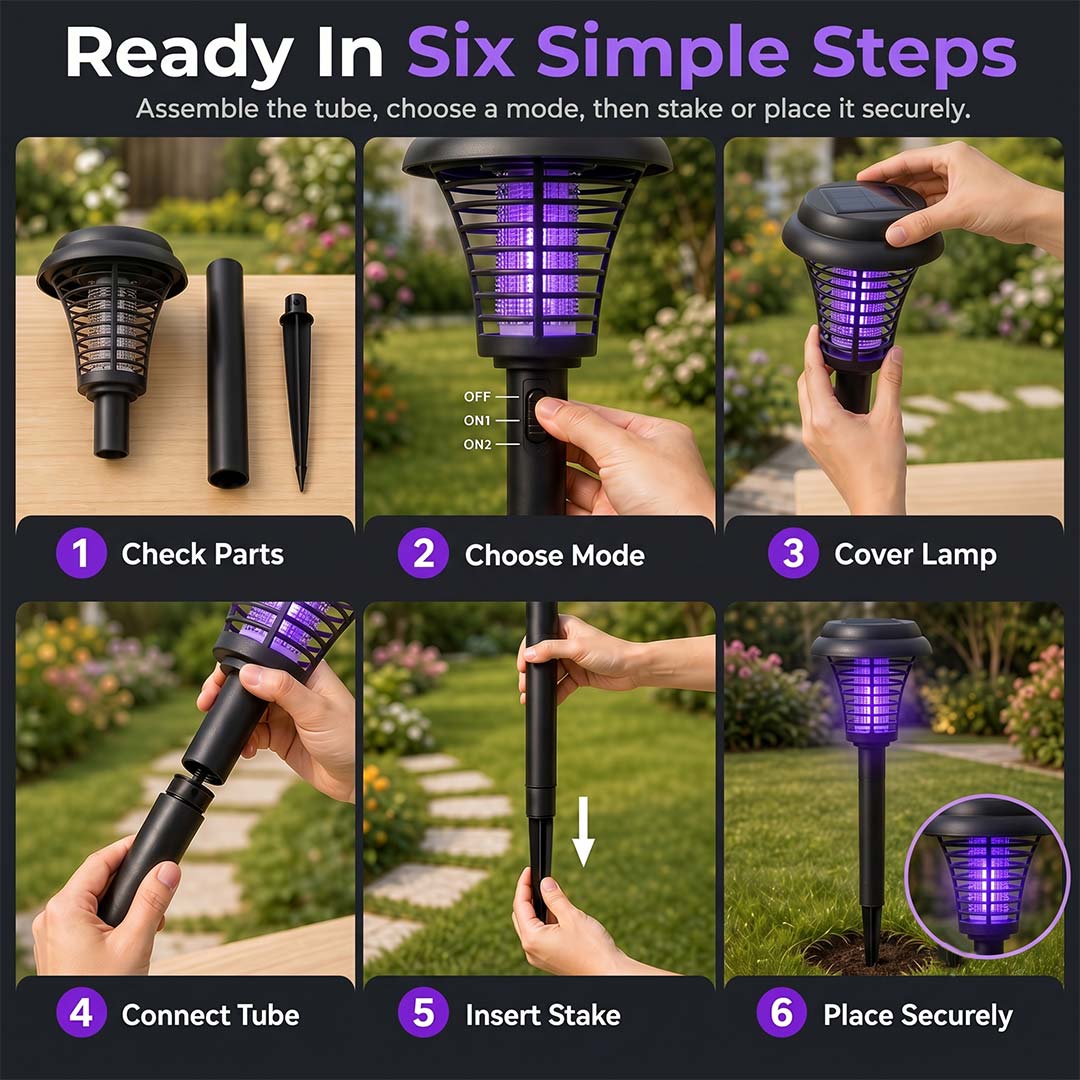 SolarGuard 2-in-1 Mosquito Zapper Lights