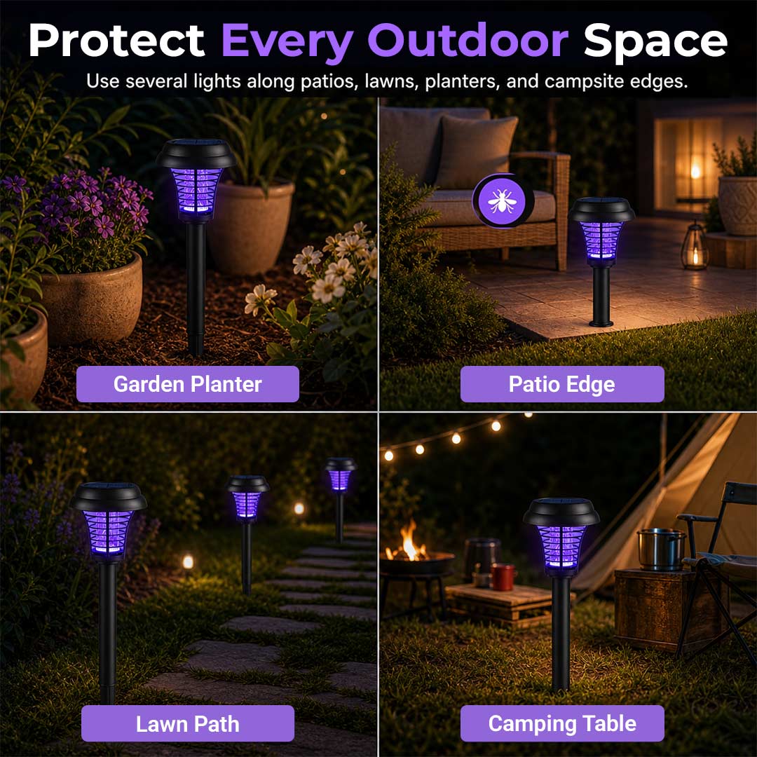 SolarGuard 2-in-1 Mosquito Zapper Lights