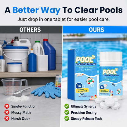🏊 All-in-One Pool Cleaning Tablets — Crystal-Clear Water, Just Drop & Go