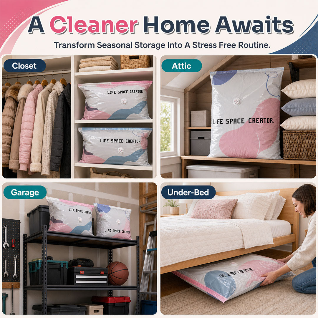 💨No-Pump 3D Vacuum Storage Bags